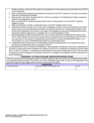 DCYF Form 03-374B Agreement on Nondisclosure of Confidential Information Non-dcyf Employee - Washington, Page 2
