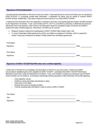 DCYF Form 05-008B Early Eceap Application - Washington, Page 6