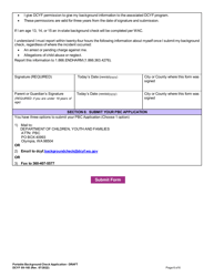 DCYF Form 09-165 Portable Background Check Application - Washington, Page 6