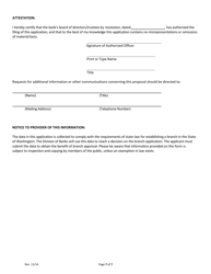 Branch Application Form - Washington, Page 7