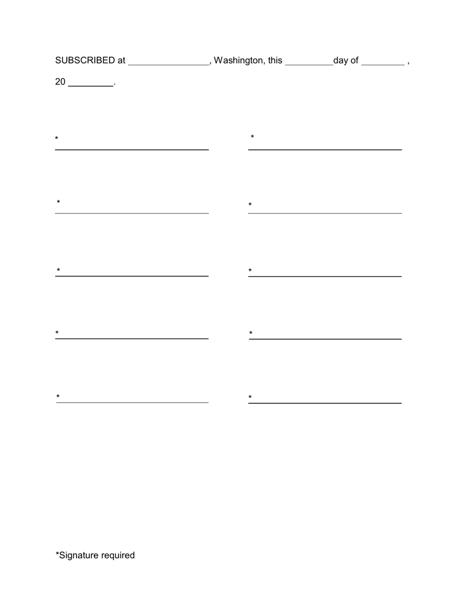 Notice of Intention to Organize a State Bank or Trust Company - Washington, Page 2