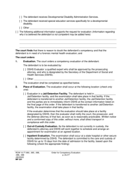 Form MP201 Order for Competency Evaluation Under Rcw 10.77.060 - Washington, Page 2