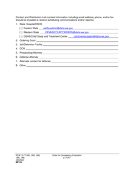 Form MP201 Order for Competency Evaluation Under Rcw 10.77.060 - Washington, Page 7