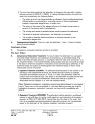 Form MP250 Order for Misdemeanor Competency Restoration Treatment (Crorip, Crorop, Cror) - Washington, Page 2
