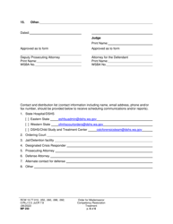 Form MP250 Order for Misdemeanor Competency Restoration Treatment (Crorip, Crorop, Cror) - Washington, Page 6