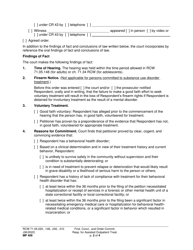 Form MP409 Findings, Conclusions, and Order Committing Respondent for Assisted Outpatient Treatment - Washington, Page 2
