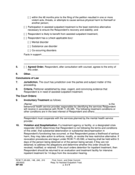 Form MP409 Findings, Conclusions, and Order Committing Respondent for Assisted Outpatient Treatment - Washington, Page 3
