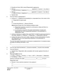 Form MP441 Order of Continuance - Washington, Page 2