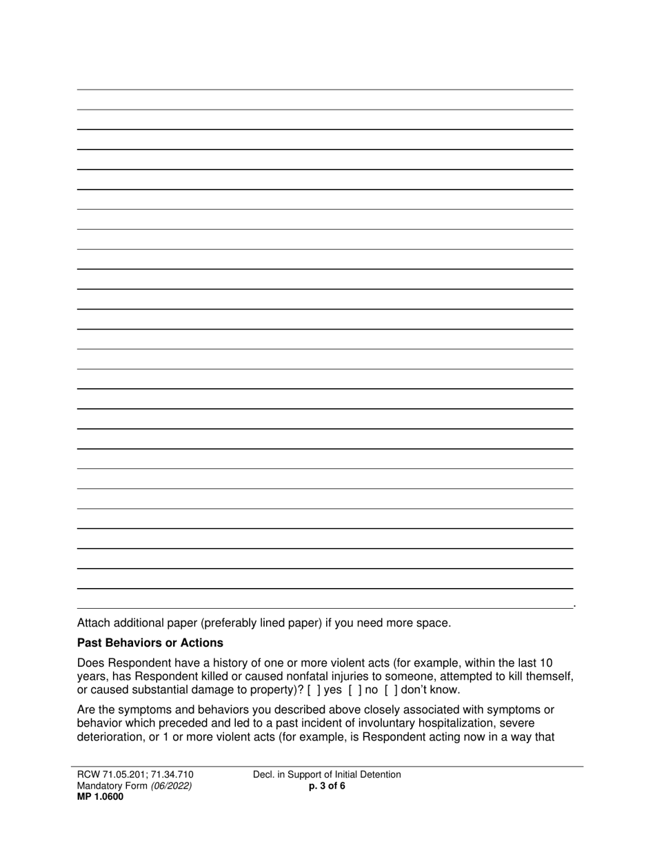 Form MP1.0600 Joels Law Petition for Initial Detention - Washington, Page 10