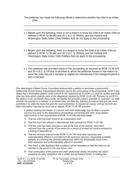 Form WPF JU04.0100 Petition for Termination of Parent-Child Relationship - Washington, Page 2
