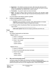 Form GDN M102 Minor Guardianship Petition - Washington, Page 3