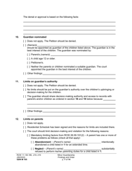 Form GDN M105 Minor Guardianship Findings and Order - Washington, Page 7
