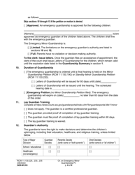 Form GDN M203 Order on Emergency Minor Guardian - Washington, Page 6