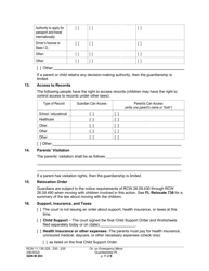 Form GDN M203 Order on Emergency Minor Guardian - Washington, Page 7