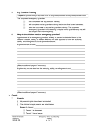 Form GDN M202 Emergency Minor Guardianship Petition - Washington, Page 3