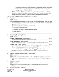 Form GDN M206 Motion for Emergency Minor Guardianship and Restraining Order - Washington, Page 3