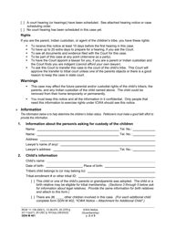 Form GDN M401 Indian Child Welfare Act Notice (Guardianship) - Washington, Page 2
