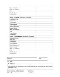 Form GDN M401 Indian Child Welfare Act Notice (Guardianship) - Washington, Page 4