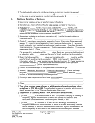 Form CrRLJ07.0110 Judgment and Sentence - Washington, Page 3