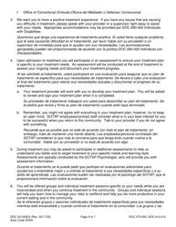 Form DOC02-330ES Informed Consent for Prison Treatment - Sex Offender Treatment and Assessment Programs - Washington (English/Spanish), Page 4