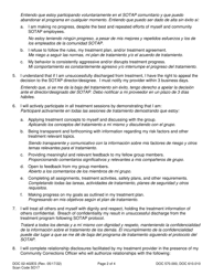 Form DOC02-402ES Informed Consent for Community Treatment - Sex Offender Treatment and Assessment Programs - Washington (English/Spanish), Page 2