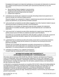 Form DOC02-402ES Informed Consent for Community Treatment - Sex Offender Treatment and Assessment Programs - Washington (English/Spanish), Page 3