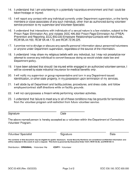 Form DOC03-435 Registered Volunteer Agreement - Washington, Page 2