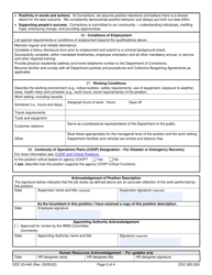 Form DOC03-445 Position Description - Washington Management Service (Wms) - Washington, Page 3
