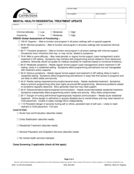 Form DOC13-476 Mental Health Residential Treatment Update - Washington, Page 3
