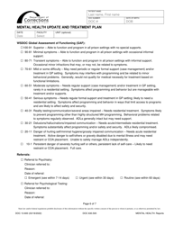 Form DOC13-600 Mental Health Update and Treatment Plan - Washington, Page 6