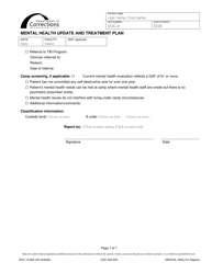 Form DOC13-600 Mental Health Update and Treatment Plan - Washington, Page 7
