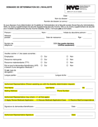 Document preview: Form MAP-3177 Disability Determination Request - New York City (French)