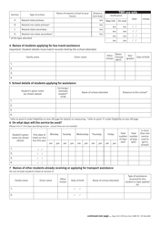 Form F2208 Bus Travel Assistance Application - Queensland, Australia, Page 2