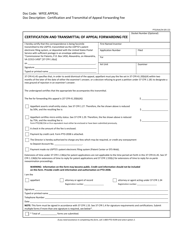 Form PTO/AIA/34 Certification and Transmittal of Appeal Forwarding Fee