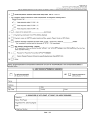 Form PTO/SB/29 Continued Prosecution Application (CPA) Request Transmittal, Page 2