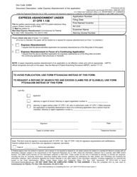 Form PTO/AIA/24 Express Abandonment Under 37 Cfr 1.138