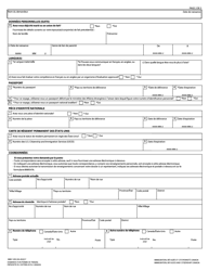 Forme IMM1295 Demande D&#039;un Permis De Travail Presentee a L&#039;exterieur Du Canada - Canada (French), Page 2