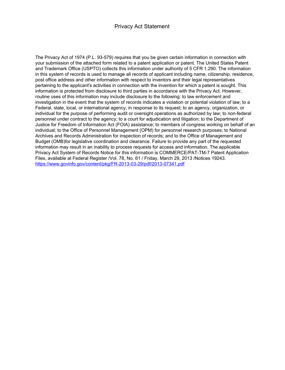 Form PTO / SB / 20PH Request for Participation in the Patent Prosecution Highway (Pph) Pilot Program Between the Intellectual Property Office of the Philippines (Ipoph) and the Uspto, Page 3