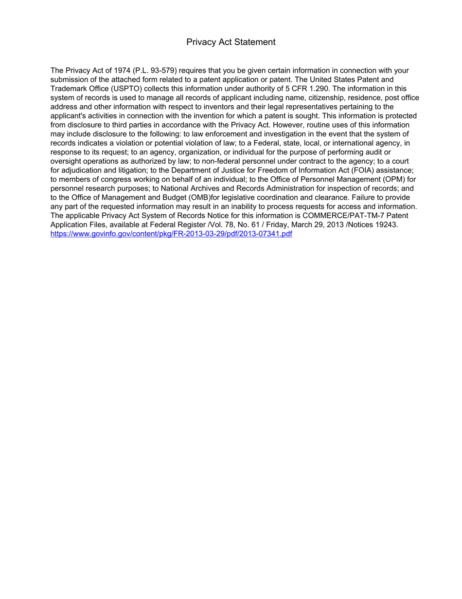 Form PTO / SB / 20SA Request for Participation in the Patent Prosecution Highway (Pph) Pilot Program Between the Saudi Authority for Intellectual Property of the Kingdom of Saudi Arabia (Saip) and the Uspto, Page 3