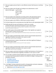 Form AGR-2388 Food Assistance Contractor Pre-review - Washington, Page 2