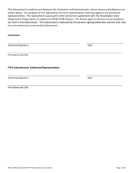 Form AGR-2349 The Emergency Food Assistance Program (Tefap) Farm to Food Bank Projects (Ftfb) Subcontract - Washington, Page 3