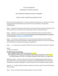 Document preview: Fire Suppression Resporces Availablity Agreement - Checklist Prior to Submitting Agreement Packet - Washington