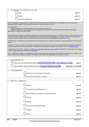 Form LA03 Part B Permit to Occupy Application - Queensland, Australia, Page 3