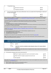 Form LA18 Part B Road Closure Application - Queensland, Australia, Page 4