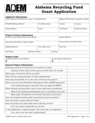ADEM Form 9 Alabama Recycling Fund Grant Application - Alabama, Page 2