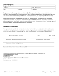 ADEM Form 9 Alabama Recycling Fund Grant Application - Alabama, Page 3