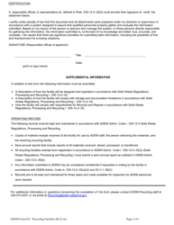 ADEM Form 015 &quot;Processing and Recycling General Information Recycling Registration Form&quot; - Alabama, Page 4