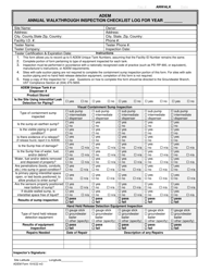 ADEM Form 19 Annual Walkthrough Inspection Checklist Log - Alabama, Page 2