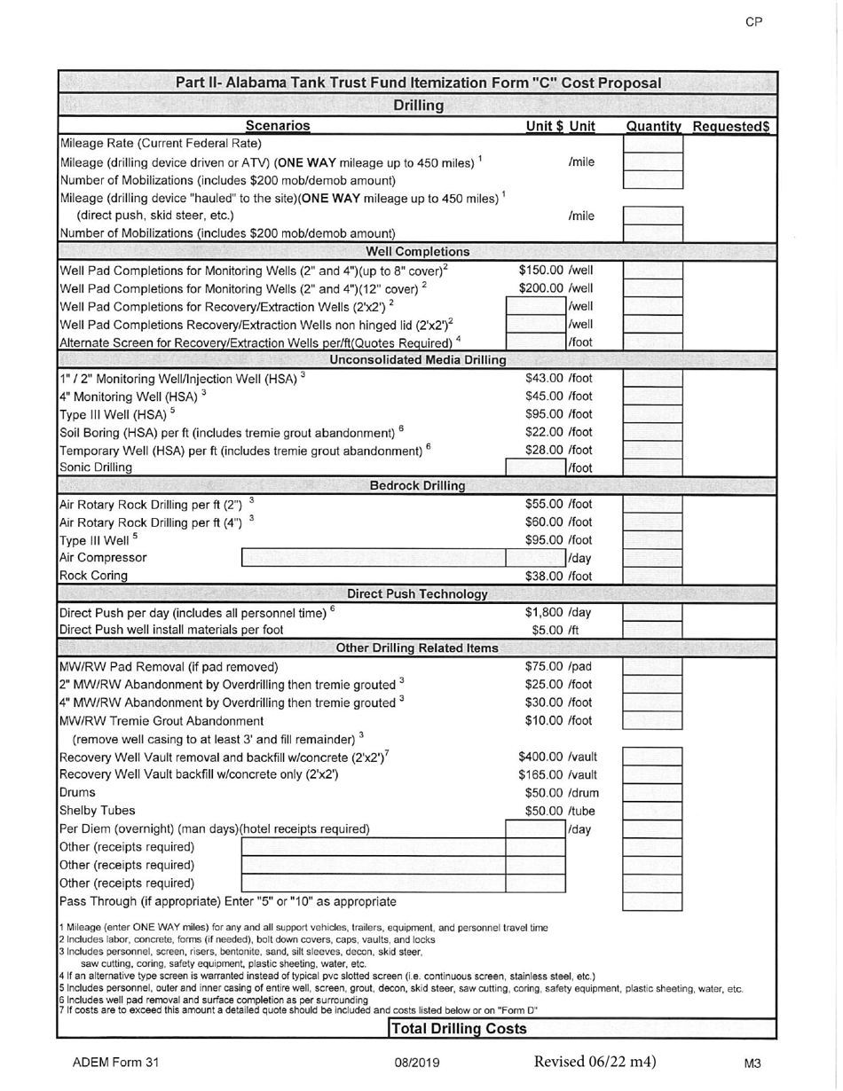 ADEM Form 31 Download Printable PDF or Fill Online Alabama Tank Trust