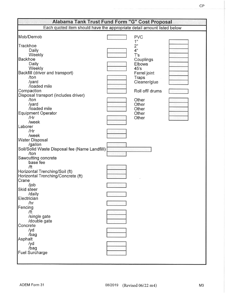 ADEM Form 31 Download Printable PDF or Fill Online Alabama Tank Trust